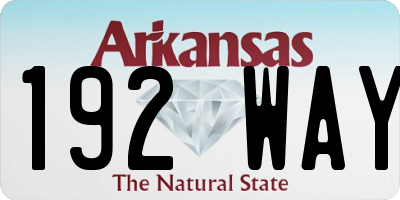 AR license plate 192WAY