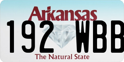 AR license plate 192WBB