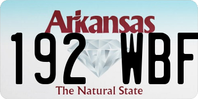 AR license plate 192WBF
