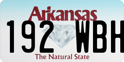 AR license plate 192WBH