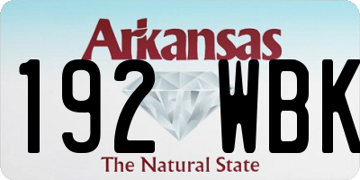 AR license plate 192WBK
