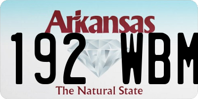 AR license plate 192WBM