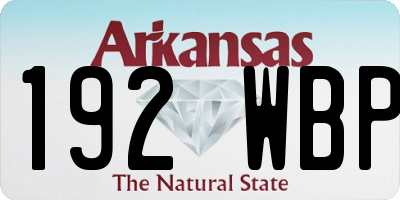 AR license plate 192WBP