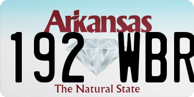 AR license plate 192WBR