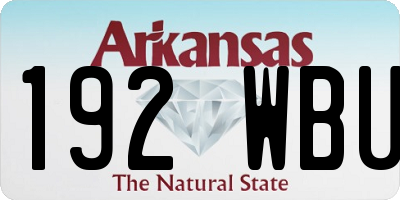 AR license plate 192WBU