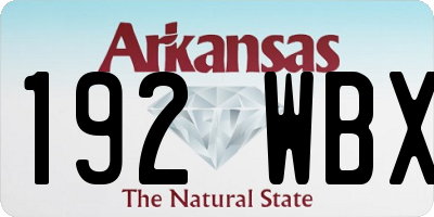 AR license plate 192WBX