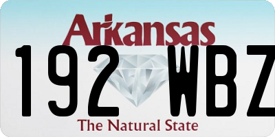 AR license plate 192WBZ