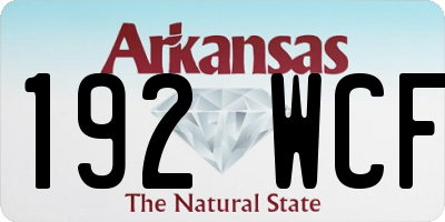 AR license plate 192WCF