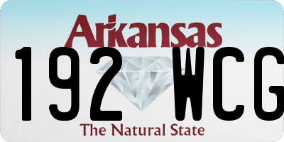 AR license plate 192WCG