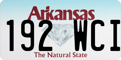 AR license plate 192WCI