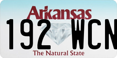 AR license plate 192WCN
