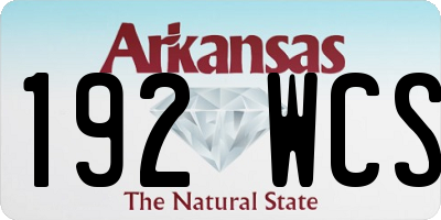 AR license plate 192WCS