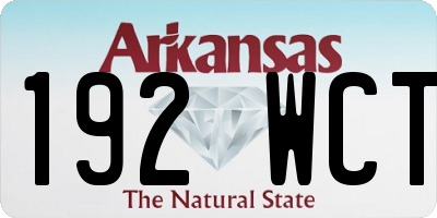 AR license plate 192WCT