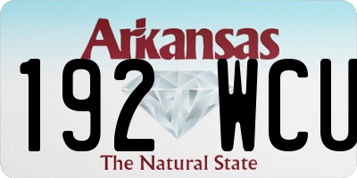 AR license plate 192WCU