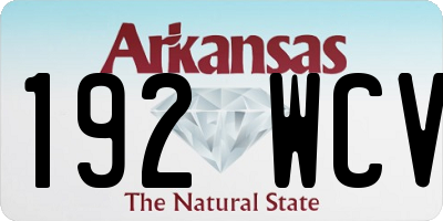 AR license plate 192WCV