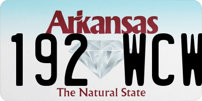 AR license plate 192WCW