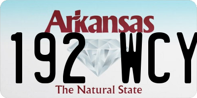 AR license plate 192WCY