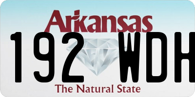 AR license plate 192WDH