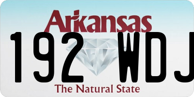 AR license plate 192WDJ