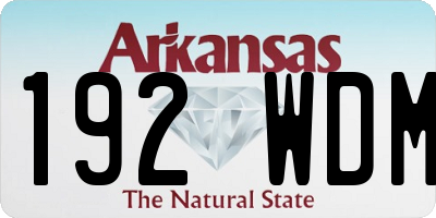 AR license plate 192WDM