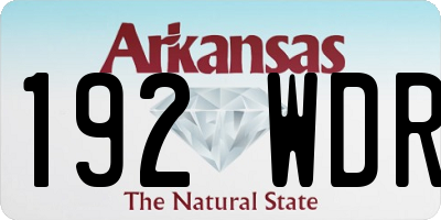 AR license plate 192WDR