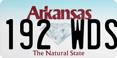AR license plate 192WDS
