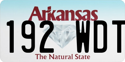AR license plate 192WDT