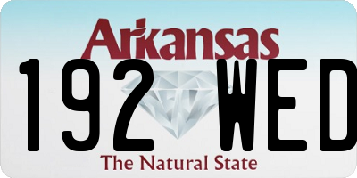 AR license plate 192WED