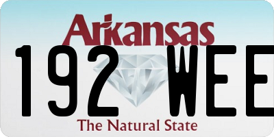 AR license plate 192WEE
