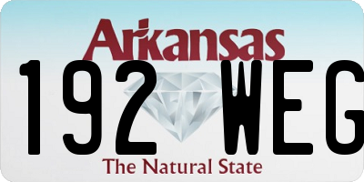 AR license plate 192WEG
