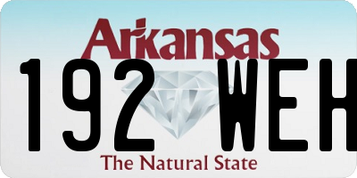 AR license plate 192WEH