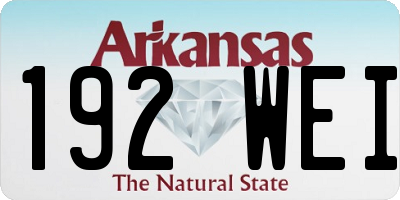 AR license plate 192WEI