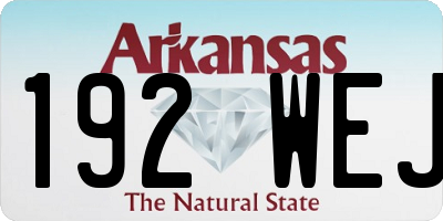 AR license plate 192WEJ