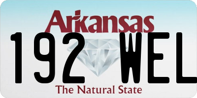 AR license plate 192WEL