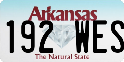 AR license plate 192WES