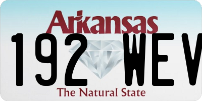 AR license plate 192WEV