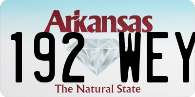 AR license plate 192WEY