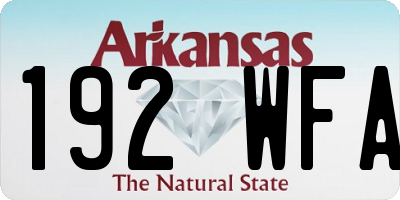 AR license plate 192WFA