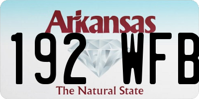 AR license plate 192WFB