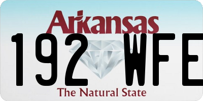 AR license plate 192WFE