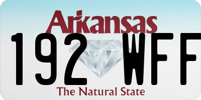 AR license plate 192WFF