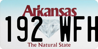 AR license plate 192WFH