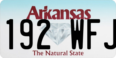 AR license plate 192WFJ