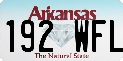 AR license plate 192WFL
