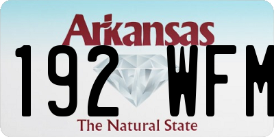 AR license plate 192WFM