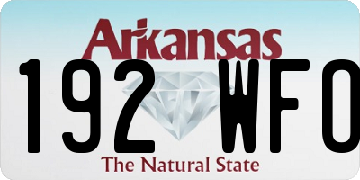 AR license plate 192WFO