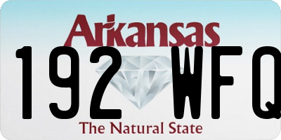 AR license plate 192WFQ