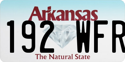 AR license plate 192WFR