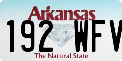 AR license plate 192WFV