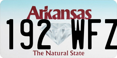 AR license plate 192WFZ